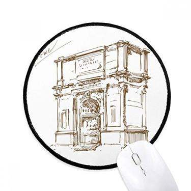 Imagem de DIYthinker Arch of Constantine Roma Constantine Mouse Pad Desktop Office Tapete redondo para computador