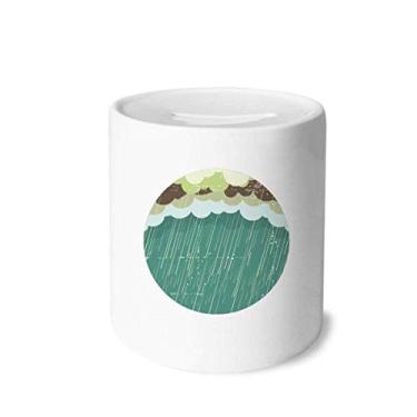 Imagem de DIYthinker Rain Cloud Sea Weather Pattern Money Box Saving Banks Ceramic Coin Case Kids Adults
