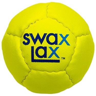 Imagem de SWAX LAX Bola de treinamento de lacrosse – Prática em ambientes internos e externos, menos saltos e rebotes (1 amarelo)