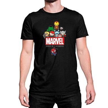 Imagem de Camiseta T-Shirt Marvel Hero Is Coming Algodão Vingadores Cor:Preto;Tamanho:GG