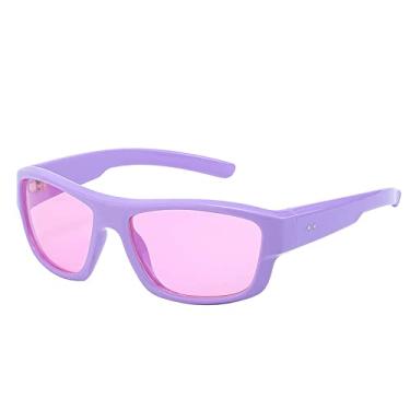 Imagem de Óculos de sol esportivos Punk Óculos de sol feminino Óculos de sol masculinos Quadrados Óculos de proteção Óculos UV400, C5 Roxo Rosa, Tamanho único