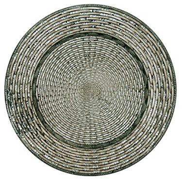Imagem de Mimo Style Rattan Sousplat, Prata, 33 x 33 cm