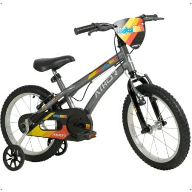 Imagem de Bicicleta Infantil Aro 16 Athor Baby Boy Masculina C/rodinha Cor:Grafite;Tamanho:UNICO