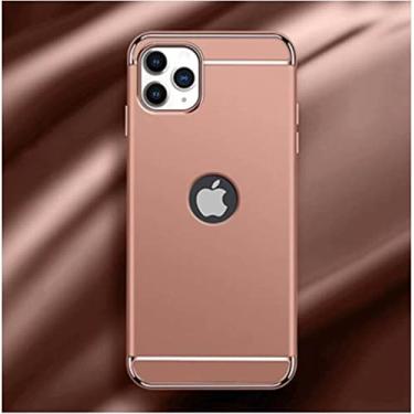 Imagem de Capa de telefone chapeada 3 em 1 para iPhone 12 11 Pro Max Capa traseira à prova de choquePara iPhone 5 5s se 6 6s 7 8 Plus X Xr Xs Max Case, ouro rosa, para iphone XR