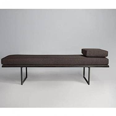 Imagem de Puff em Veludo 140cm Galli Sofani Marrom/1055/preto