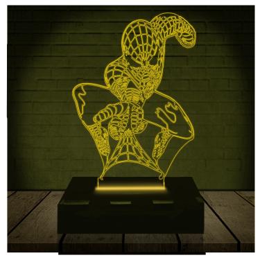 Imagem de Luminária Led 3D Homem Aranha Herói 3
