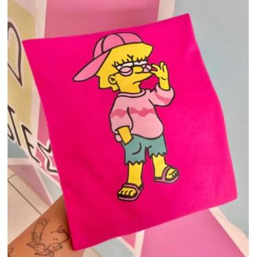 Imagem de T-Shirt Camiseta Simpsons Lisa Moda Feminina Algodão - Ab Tshirteria