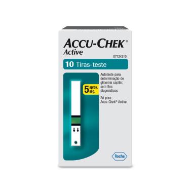 Imagem de Tiras para Medir a Glicemia Accu-Chek Active com 10 unidades Roche 10 Unidades