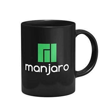 Imagem de Caneca Linux Manjaro Preta