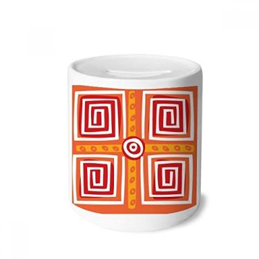 Imagem de DIYthinker Caixas espirais Totems do México, Civilização Antiga Caixa para Dinheiro Caixa de Cerâmica Porta-Moedas Presente