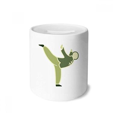 Imagem de DIYthinker Caixa de dinheiro Kungfu com padrão chinês, porta-moedas de cerâmica, presente de cofrinho