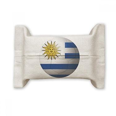 Imagem de Bolsa de linho de algodão e linho com bandeira nacional do Uruguai futebol americano