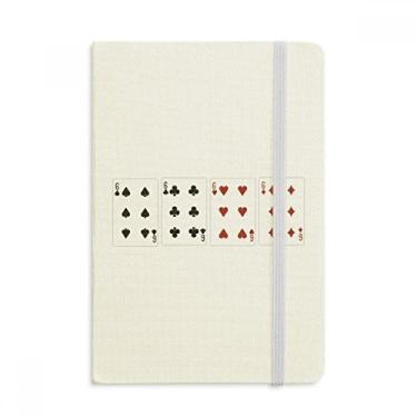 Imagem de Caderno de 6 corações Spade Diamond Club padrão oficial de tecido rígido diário clássico