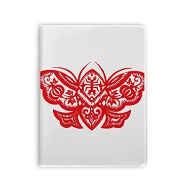 Imagem de Caderno de corte de papel chinês tradicional vermelho com capa macia