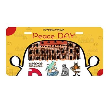 Imagem de DIYthinker Placa de licença Demark National Symbol Landmark Pattern Tag Car Decor Peace Day