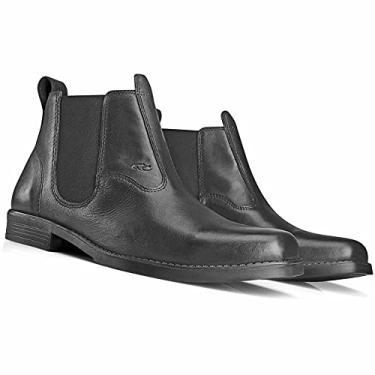 Imagem de Botina Masculina Bota Em Couro Legítimo Cla-Cle Cor:Preto;Tamanho:41