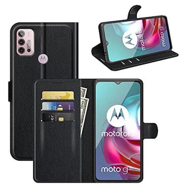 Imagem de Capa Capinha Carteira 360 Para Motorola Moto G10 G20 e G30 com Tela de 6.5" Polegadas Case Couro Flip Wallet (Preta)