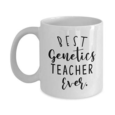 Imagem de SpreadPassion Caneca de professor de genética - Best Genetics Teacher Ever - Caneca de café de 325 ml