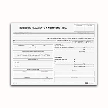 Imagem de Recibo de Pagamento Autonomo IAPAS 25x3 Vias - 75 Folhas,Tilibra - 1 un