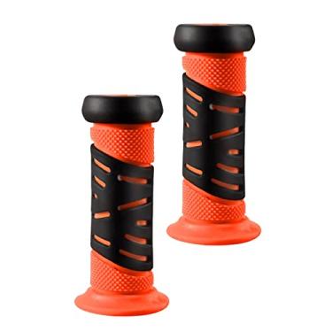 Imagem de Generic Punhos de alça de bicicleta para crianças, punhos de bicicleta de antiderrapantes, duráveis, macios e leves, punhos de guidão de bicicleta, laranja