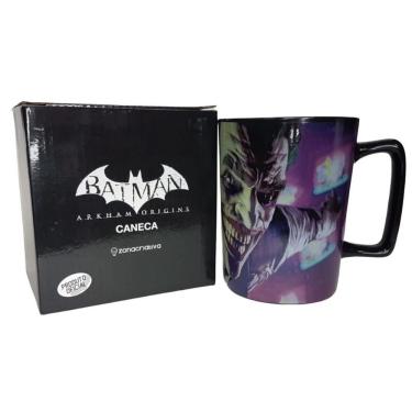 Imagem de Caneca Coringa Arkham Origins Porcelana 500ml Oficial DC