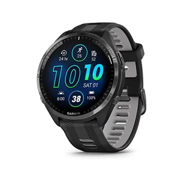 Imagem de Garmin Smartwatch Forerunner® 965 para corrida, tela AMOLED colorida, métricas de treinamento e informações de recuperação, preto e cinza