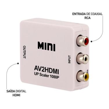Imagem de Mini Conversor Vídeo Composto  Rca  Para Hdmi