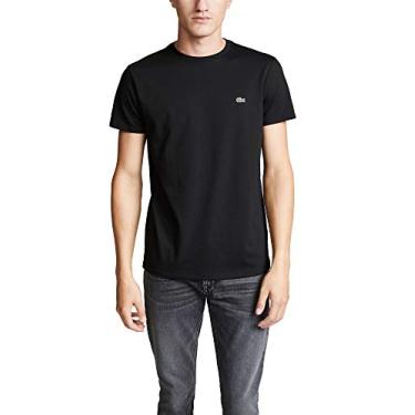 Imagem de Lacoste Camiseta masculina manga curta gola redonda algodão pima jersey sem ofertas, Preto, M