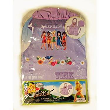 Imagem de Disney Fairies Conjunto de 2 peças de chef para crianças Tinkerbell – Chapéu de cozinheiro e avental