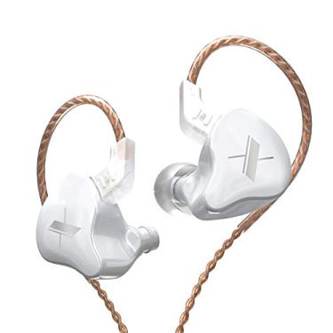 Imagem de Fone de ouvido KZ EDX 1DD HiFi, Yinyoo EDX intra-auricular com driver dinâmico magnético composto de 10 mm com cabo destacável de 0,75 mm (sem microfone, branco)