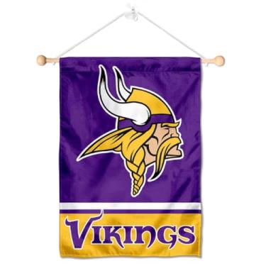 Imagem de Bandeira de janela para pendurar na parede com ventosa do Minnesota Vikings