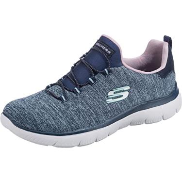 Imagem de Skechers Tênis feminino Summits-Quick Getaway, Azul-marinho/roxo/azul-claro, 8