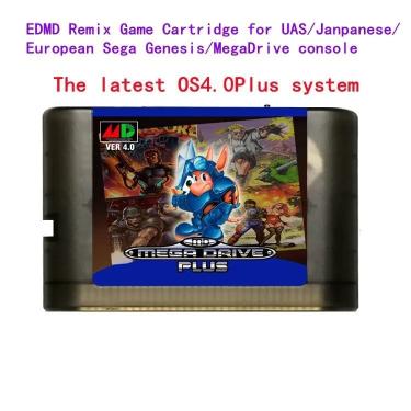 Imagem de Mega everdrive os4.0 remix cartucho de jogo para eua/japonês/europeu sega genesis megadrive console
