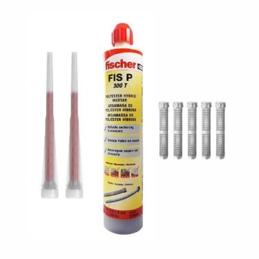 Imagem de 01 Chumbador Químico Fischer com 05 Camisas Bucha Injeção 12mm