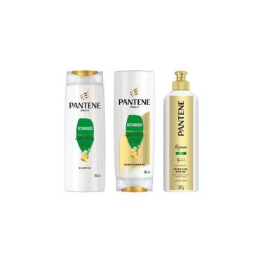 Imagem de Kit Pantene Restauração - Shampoo+Cond+Cr De Pentear-3 Itens