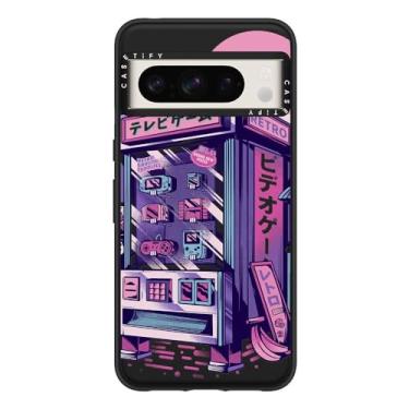 Imagem de CASETiFY Capa Impact para Google Pixel 8 Pro - Máquina de venda automática retrô - Preto fosco