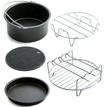 Imagem de 5pcs Air Fryer Acessórios Fryer Basket Assando Pizza Grill P