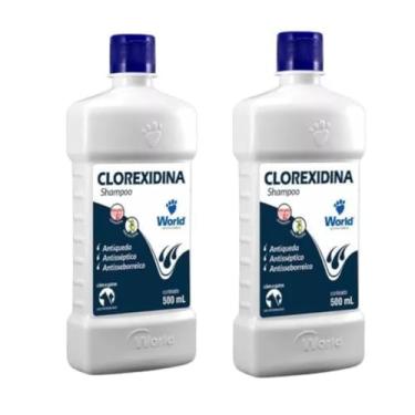 Imagem de Shampoo e condicionador Clorexidina 500 ml kit c/ 2 Unidades