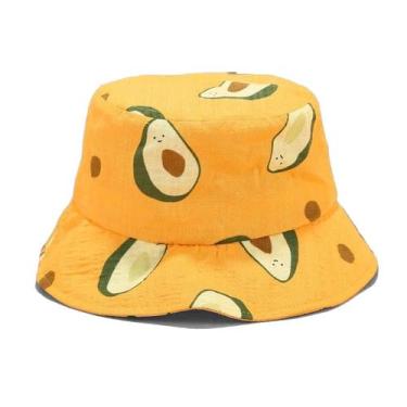 Imagem de Boné Chapéu Bucket Hat Abacate Frutas Amarelo - Bulier Modas