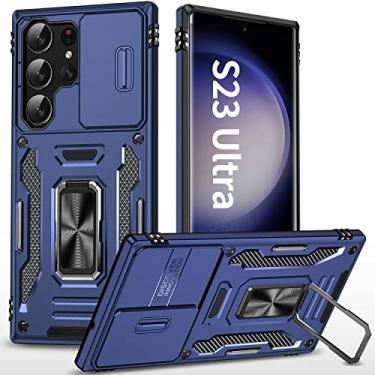 Imagem de SEFING Capa para celular S23 Ultra Samsung Samsung Galaxy S23 Ultra capa com suporte de anel de suporte, com capa para câmera, com função magnética de montagem de carro, para Samsung Galaxy S23 Ultra