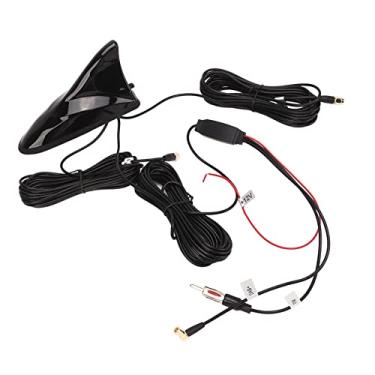 Imagem de Rádio veicular FM antena de carro sem fio 12V Shark Fin antena DAB FM WiFi alta sensibilidade 5 m comprimento do cabo antena universal rádio antena aérea