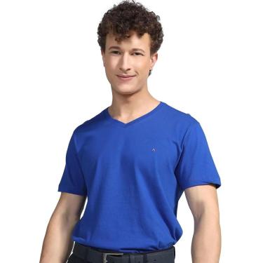 Imagem de Camiseta Aramis Masculina Basic V-Neck Azul Royal-Masculino