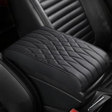 Imagem de Tapete de apoio de braço para console central de carro para Alfa Romeo 939 2005 2006 2007 2008 2009 2010 capa protetora de caixa de assento de braço universal acessórios de couro para veículo SUV