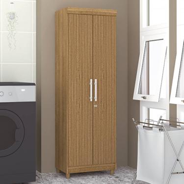 Imagem de Armário Multiuso Malta 2 Portas 5 Prateleiras Nature/Brisa - Panorama Móveis