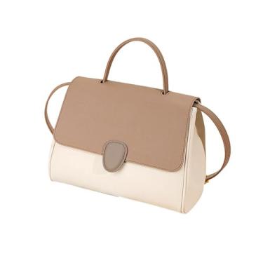 Imagem de Bolsa feminina macia de couro legítimo, alça superior, bolsas transversais, bolsas de ombro, Cinza