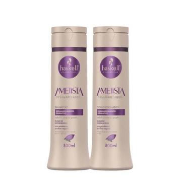 Imagem de Kit Shampoo E Condicionador Desamareladora Ametista Haskell 300ml