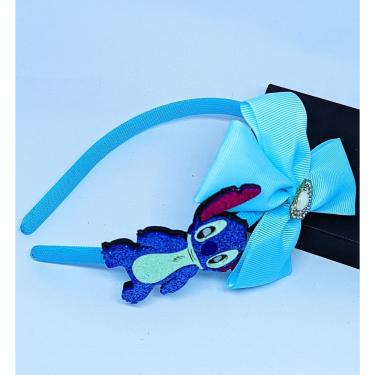 Imagem de Tiara Arquinho Infantil com Laço Personagem Disney Lilo Angel Stitch Acessório de Cabelo Moda Criança Tendência