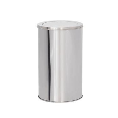 Imagem de Lixeira em Aço Inox 35L Basculante Redonda