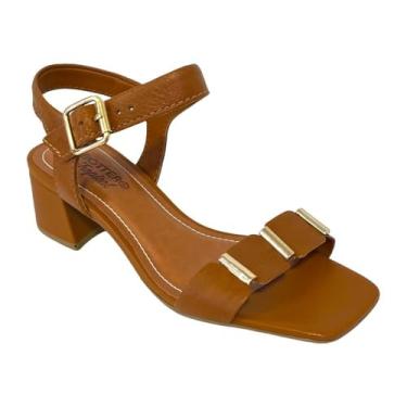 Imagem de Bottero, Sandália Fem Bottero Couro Salto Bloco Marrom 356712-23 Tamanho:38;Cor:Marrom