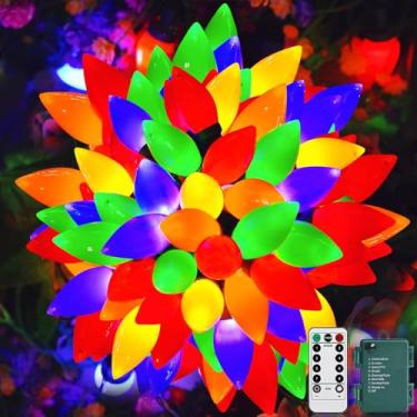 Imagem de 50 luzes de Natal LED C9, luzes de Natal C9 operadas por bateria C9 luzes de corda de Natal, temporizador 8 modos de iluminação para ambientes internos e externos, árvore de Natal, jardim, pátio,